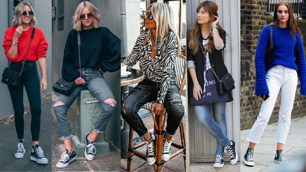 JEANS con CONVERSE NEGRAS en éste 2022💖Imprescindibles