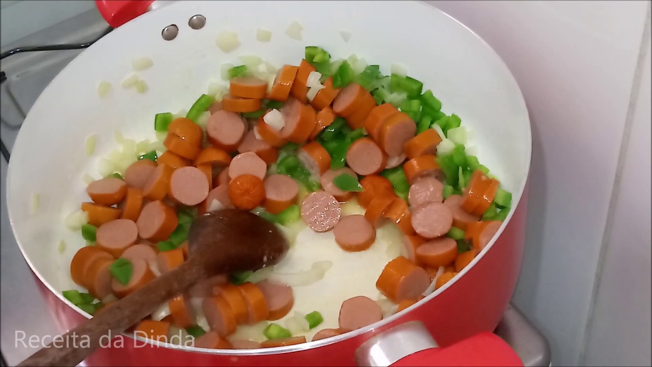 Arroz com SALSICHA │ Receita Simples e Barata