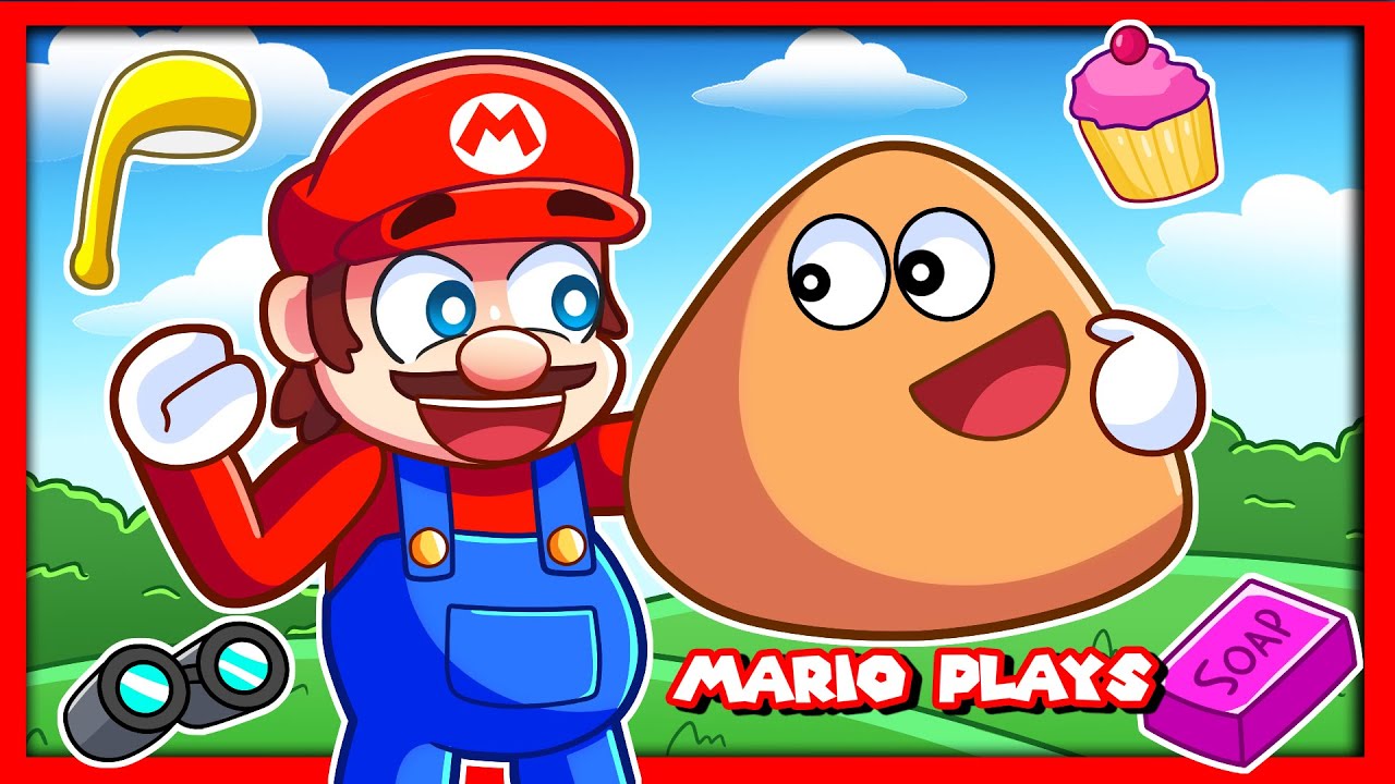 👲 Я играл в оригинальную игру Pou! | Марио играет в Pou
