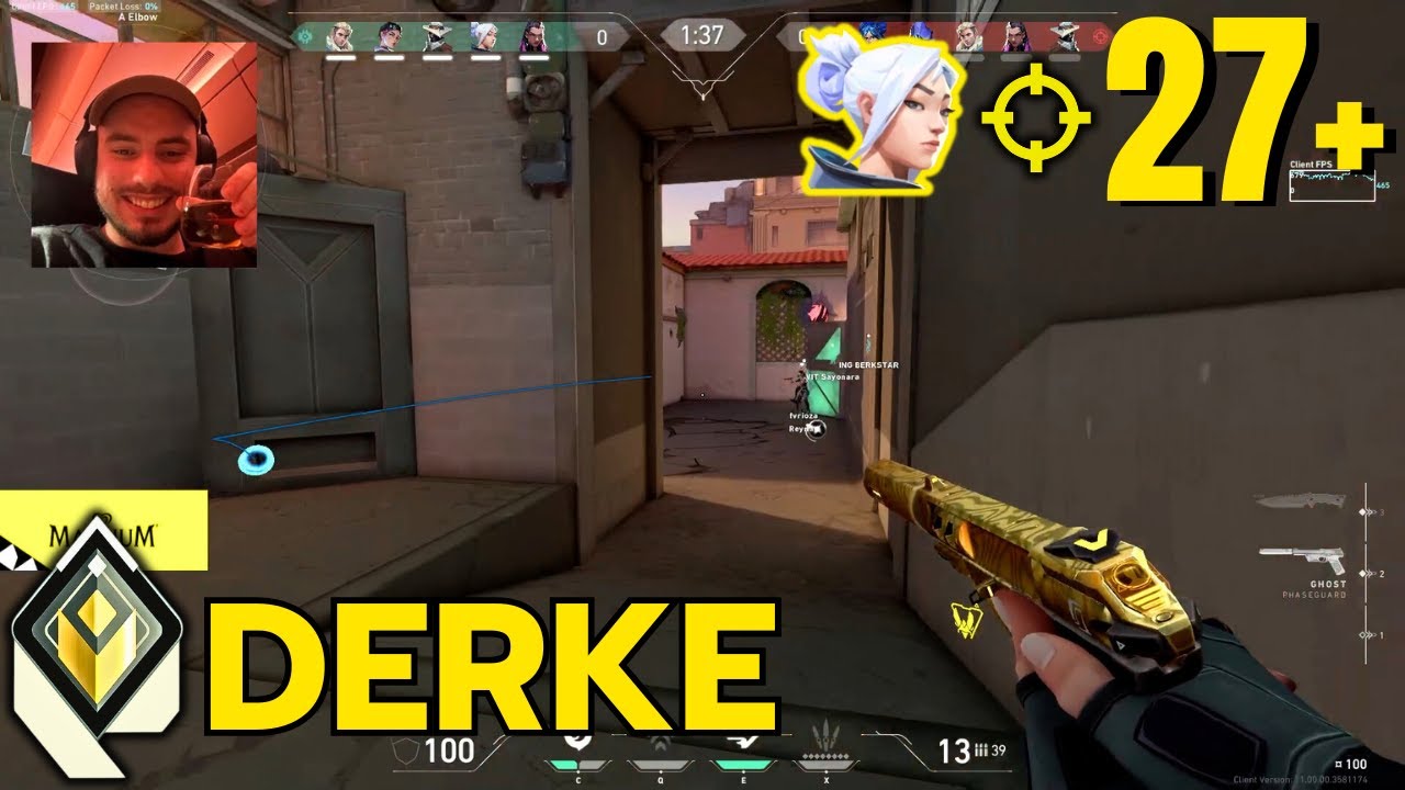 SUNSET! 27 ELIMS! VIT DERKE JETT RADIANT RANKED GAMEPLAY