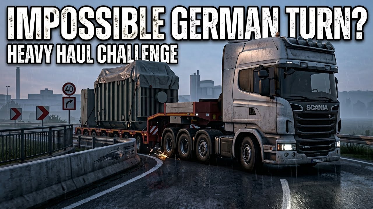 heavy trailer delivery in germany | euro truck simulator2 realistic truck driving #ets2 #truckdriver