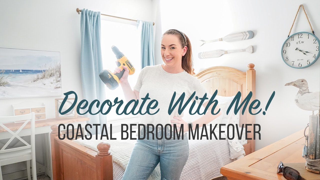 *NEW* Decorate With Me | COASTAL Bedroom Makeover! kateschwanke