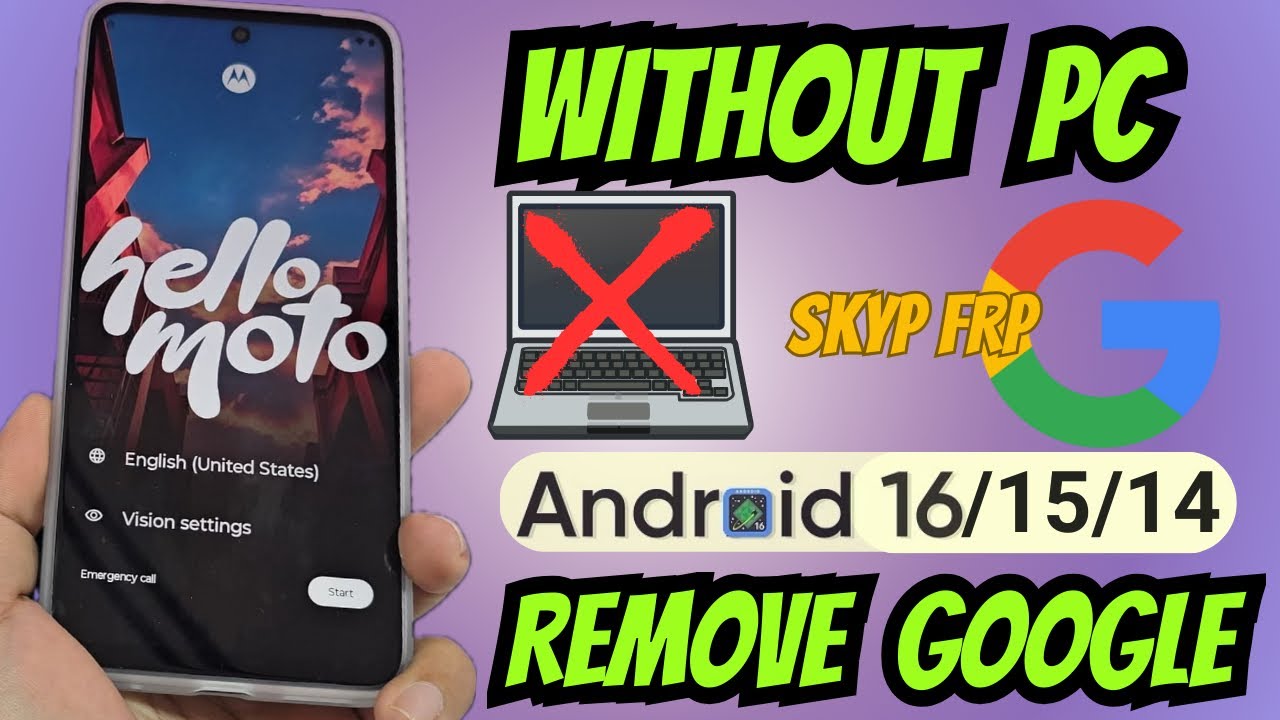Удалить учетную запись Google на Motorola Moto БЕЗ ПК