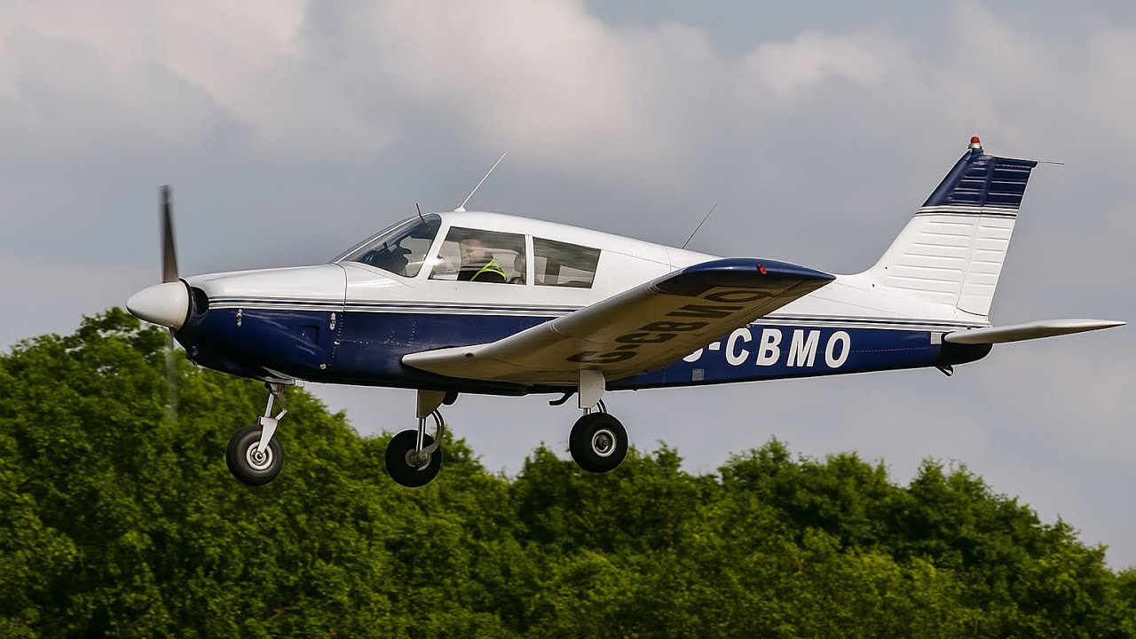 Landing at Elstree Aerodrome Narrowly missing the trees