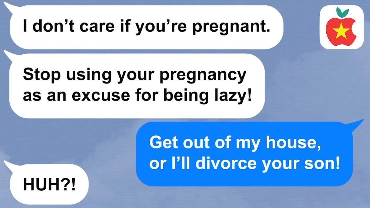 【Apple】My MIL treats me like a slave even at 8 months pregnant. I told her to get out of my house!!