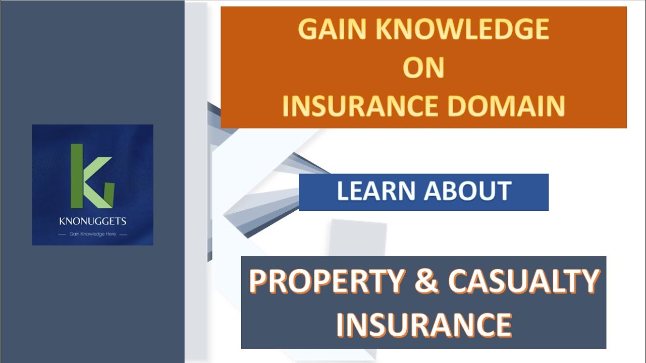 Insurance Domain Training - 9. Property & Casualty Insurance