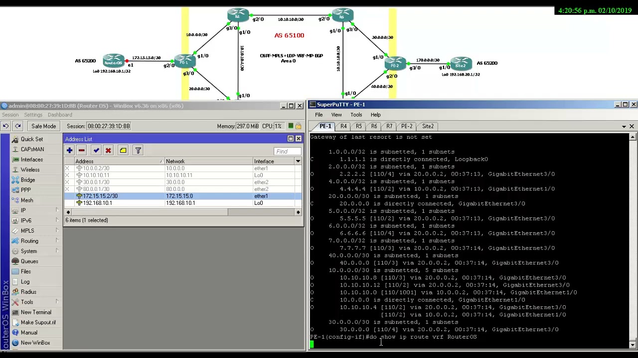MPLS OSPF LDP VRF MP BGP parte 2