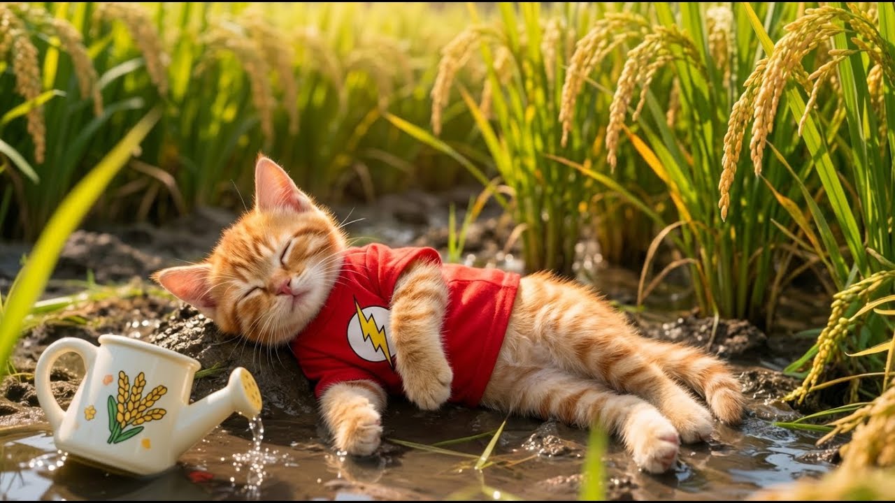Tears & Sweat! Little Superman Kitten's Hard Farm Day with Mom — Learns to Value Every Bite