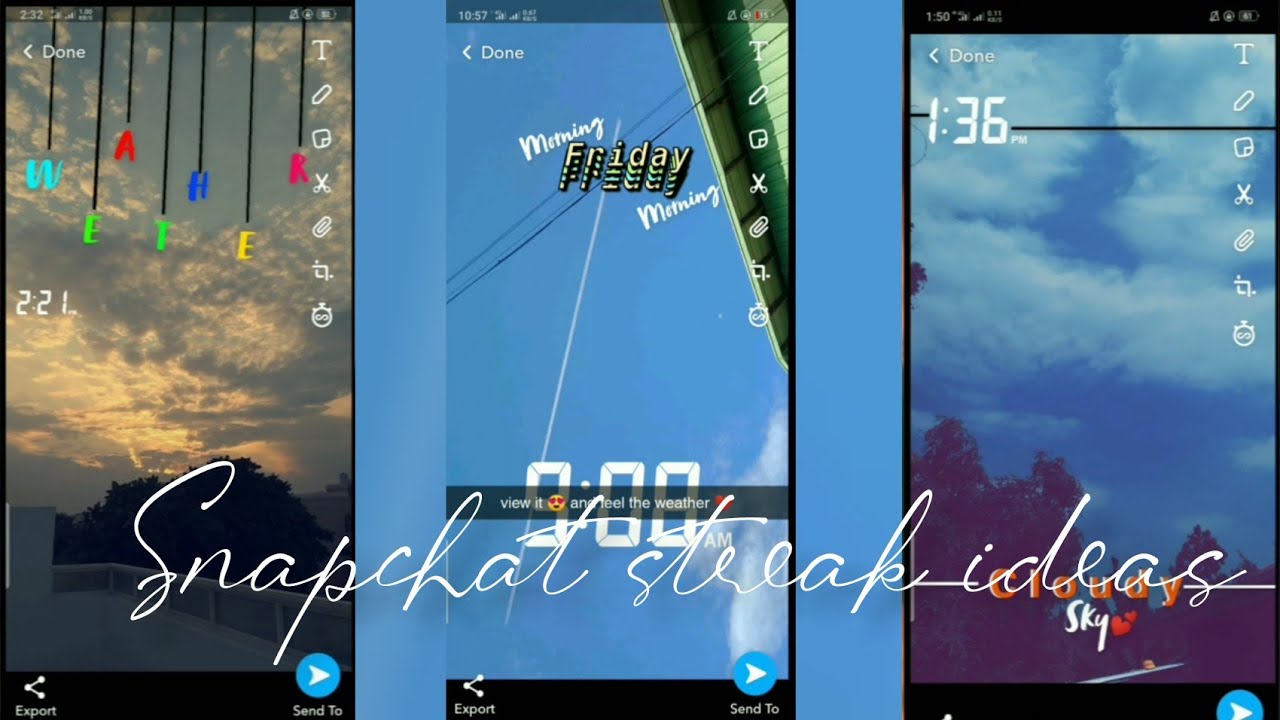 Snapchat streak ideas!