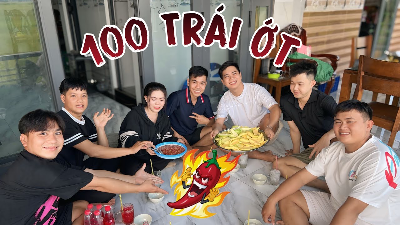 Đổ Mồ Hôi Sôi Nước Mắt Khi Ăn Xoài Chấm Nước Mắm 100 Trái Ớt