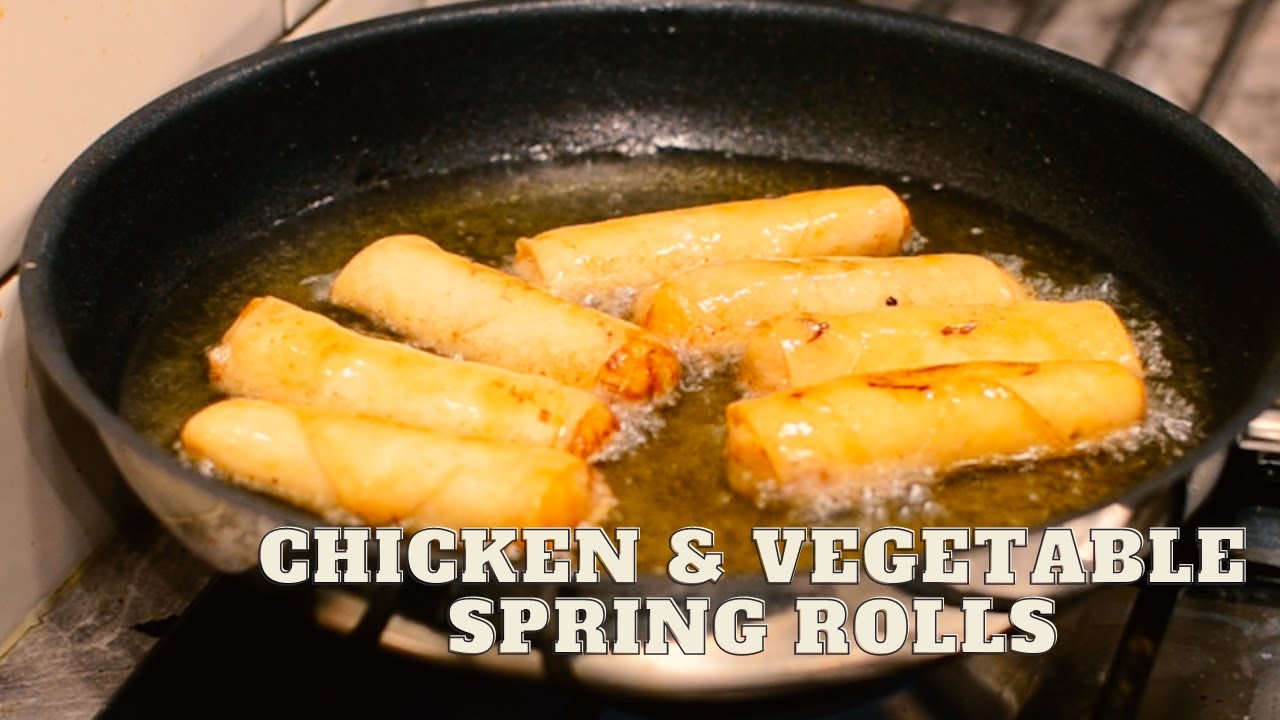 Crunchy Chicken & Veggie Spring Rolls Recipe | Perfect Party Snacks