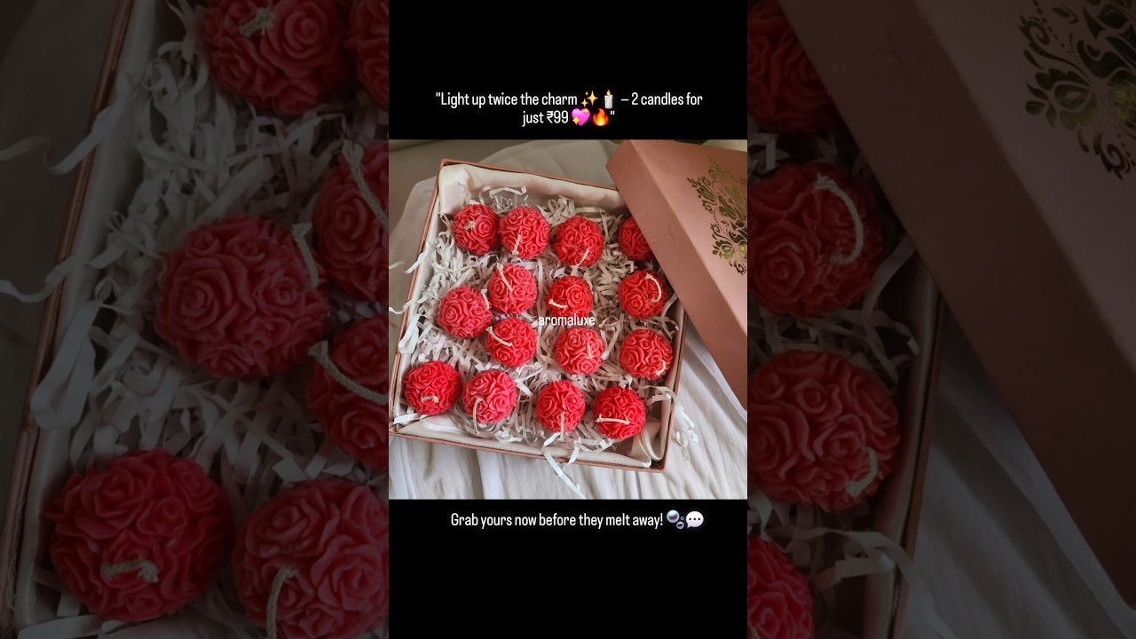 These rose ball candles are not just pretty—they smell divine too🌹Perfect for gifting💝 DM to order 📩
