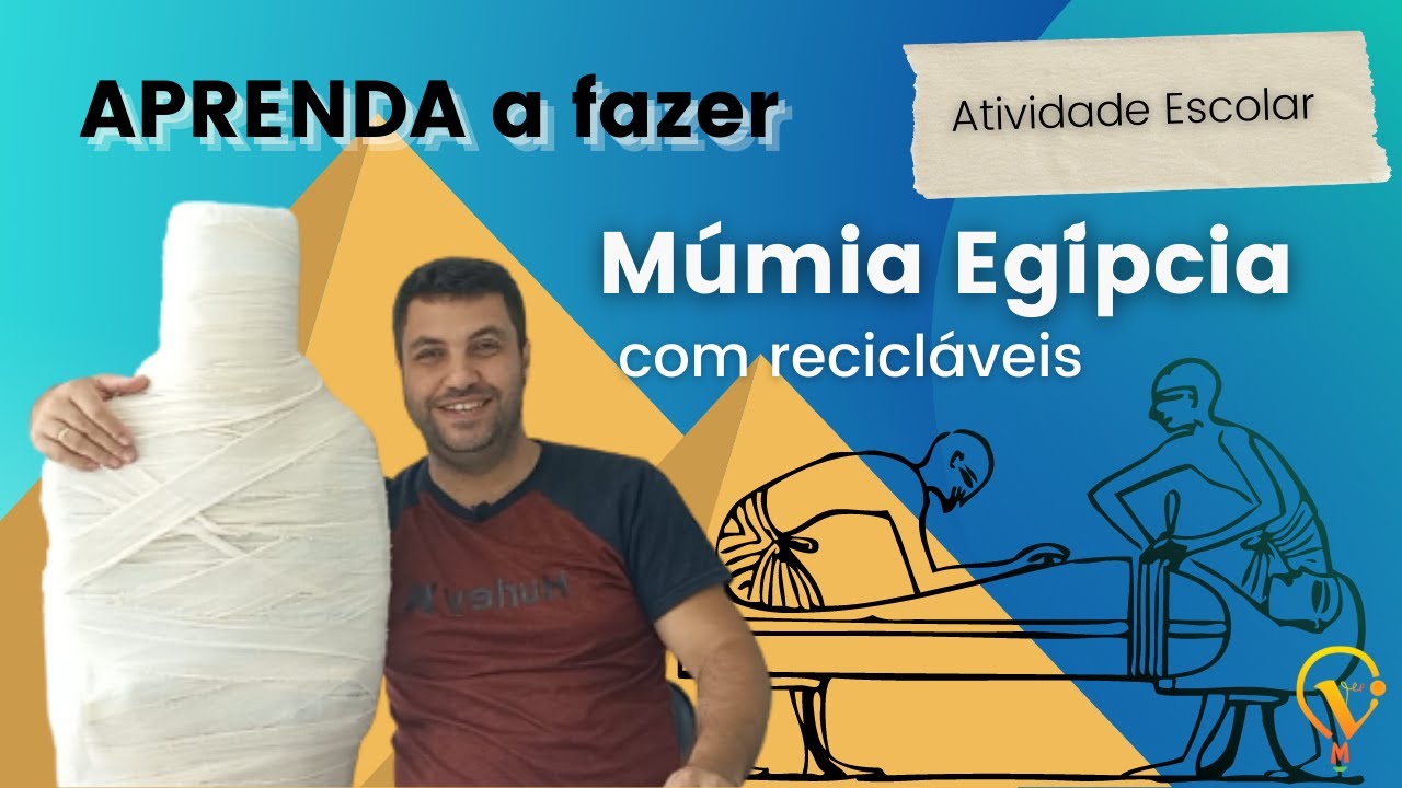 [Atividade Escolar] Passo a passo Múmia com recicláveis.#halloween