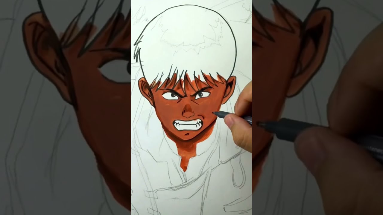 Speed Drawing #drawing #akira #kaneda #howtodraw #draw #drawing #anime #otaku #painting #manga