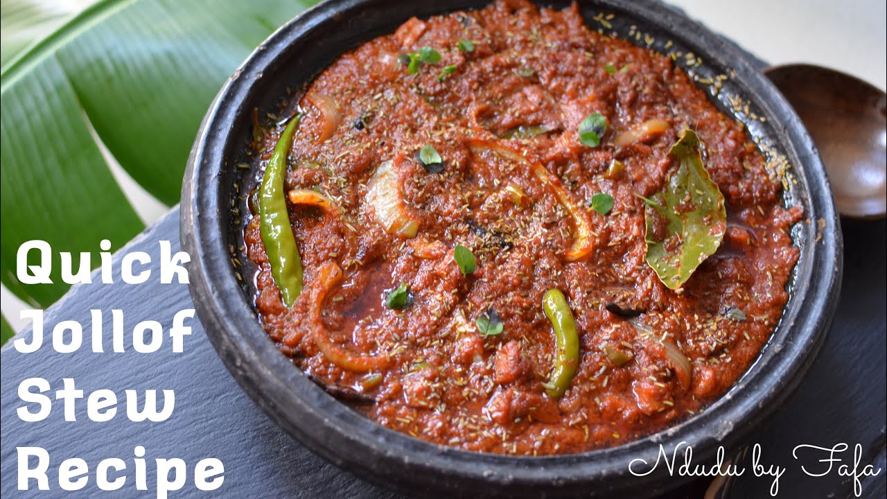 THE BEST JOLLOF STEW RECIPE ✔️ Ndudu by Fafa