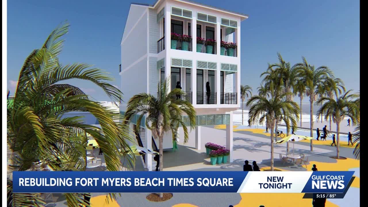 Fort Myers Beach plans first building in Times Square after Hurricane Ian