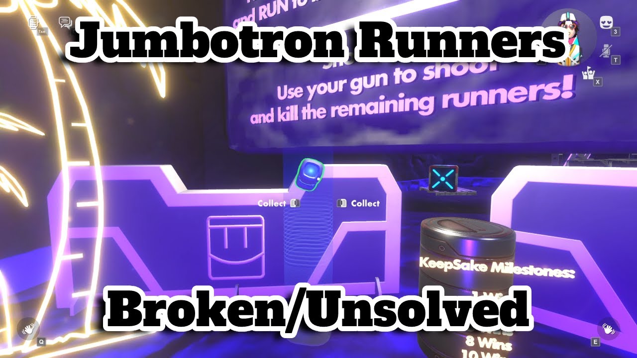 (Broken/Unsolved) Paid Core Locations In Jumbotron Runners (Rec Room Science Restoration)