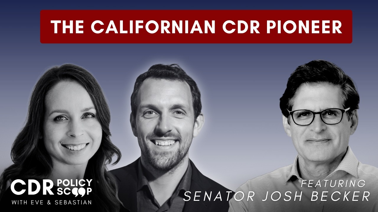 The Pioneer Pushing CDR in California - with Senator Josh Becker