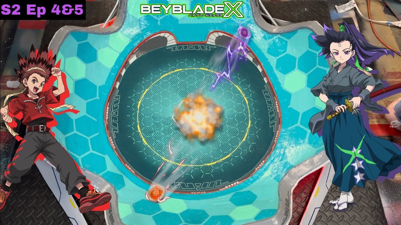 СамурайСабля! | Beyblade X S2 Ep 4 и 5 IRL | Аниме-битвы на стадионе Beyblade X! | #бейбладекс #б...