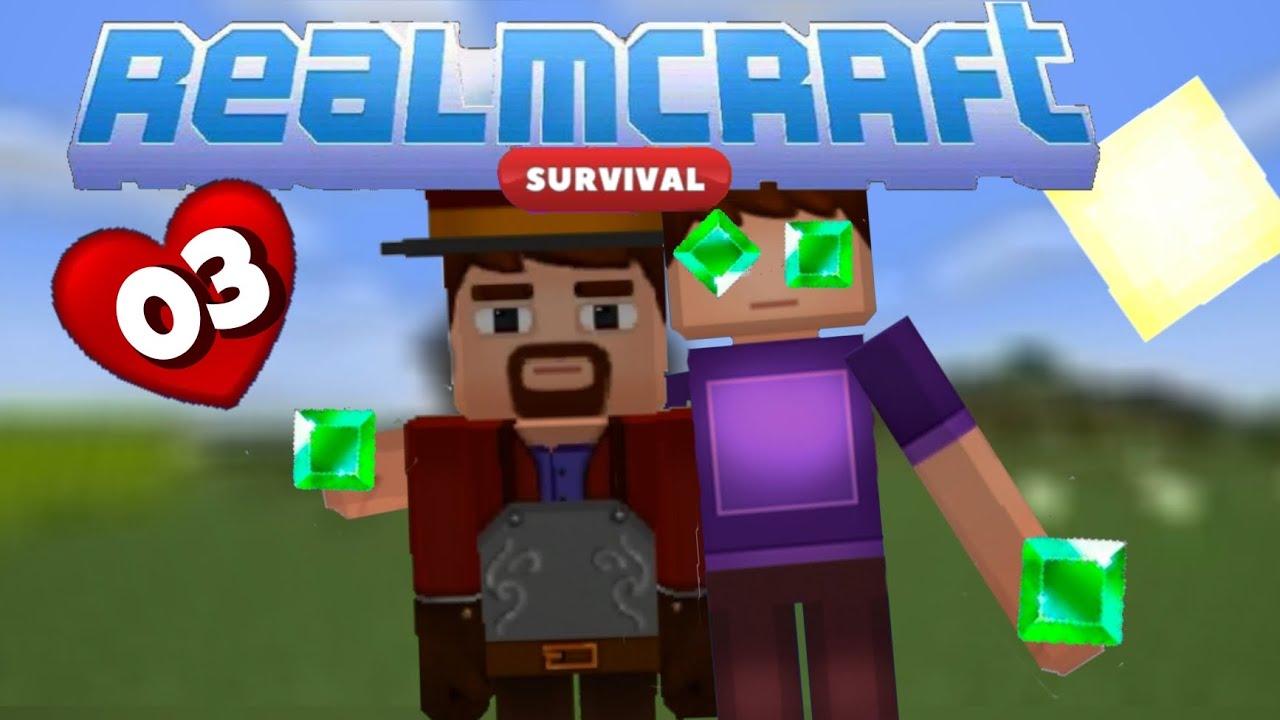 Exchanges with vilagers & First House! | Realmcraft Survival 03
