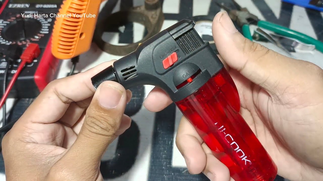Cara memperbaiki korek gas model torch Hi-Cook tidak mau menyala