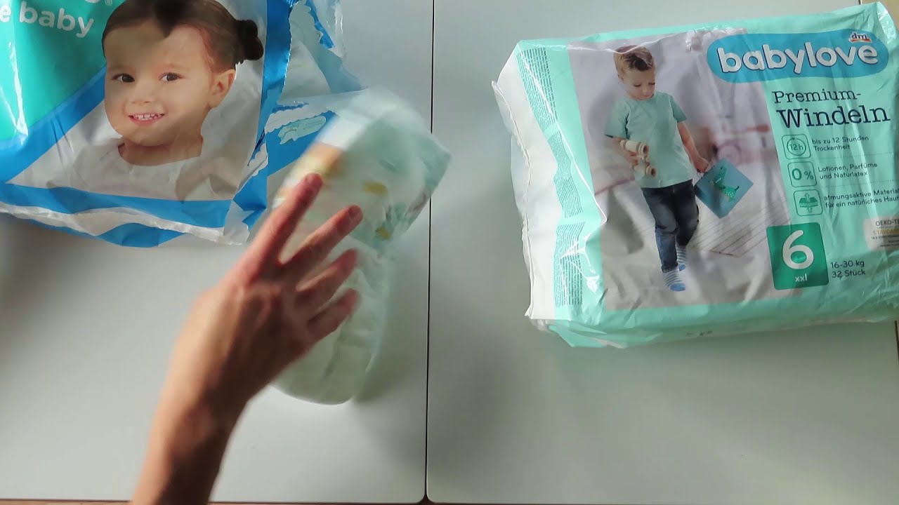 Test plienok - PAMPERS vs. BABYLOVE (dm-drogerie markt)