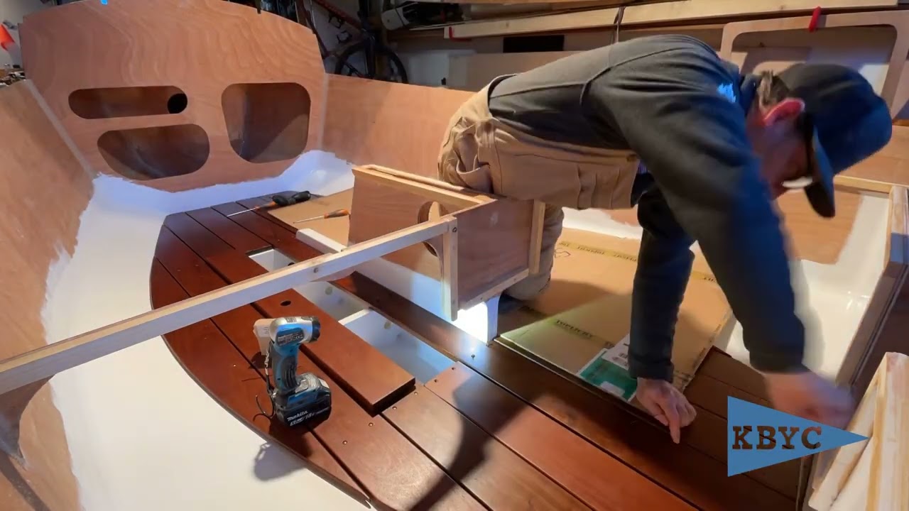 Pocket Ship project. Time-lapse final finishing & installing of floorboards