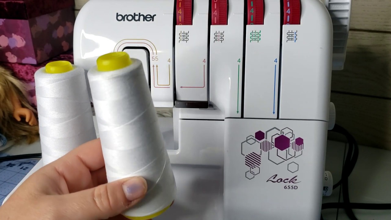 How to thread a Brother Serger - 4 spools