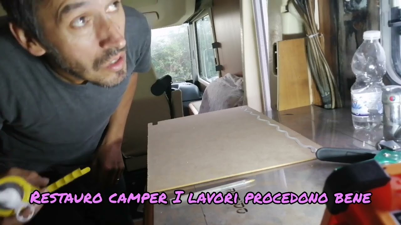 Restauro interni camper I lavori proseguono velocemente😅
