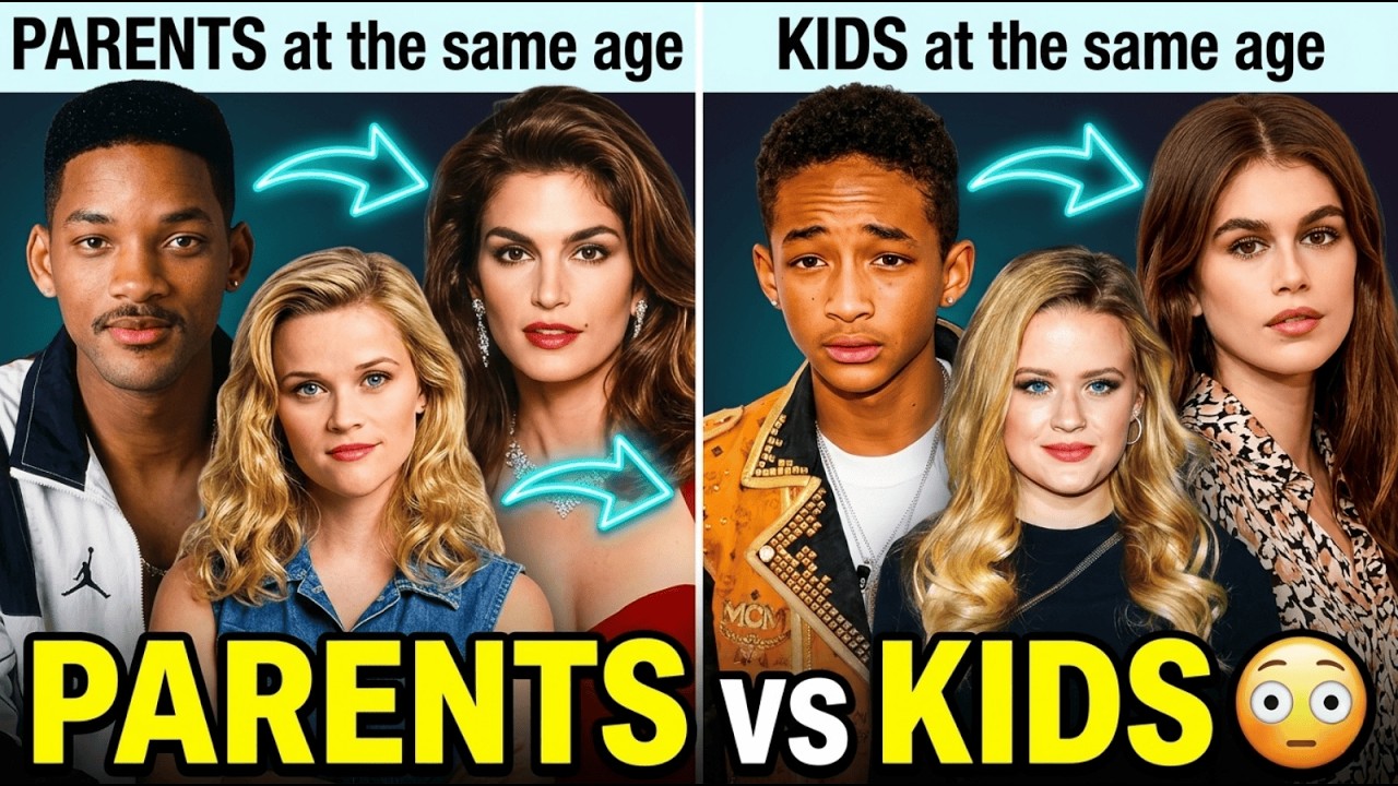 Звездные родители и дети одного возраста – невероятное сходство.