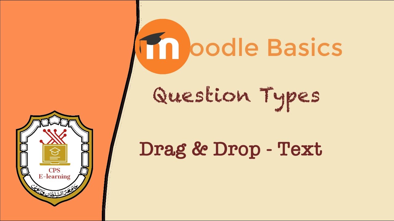 Creating Drag & Drop on a Text Question- Moodle