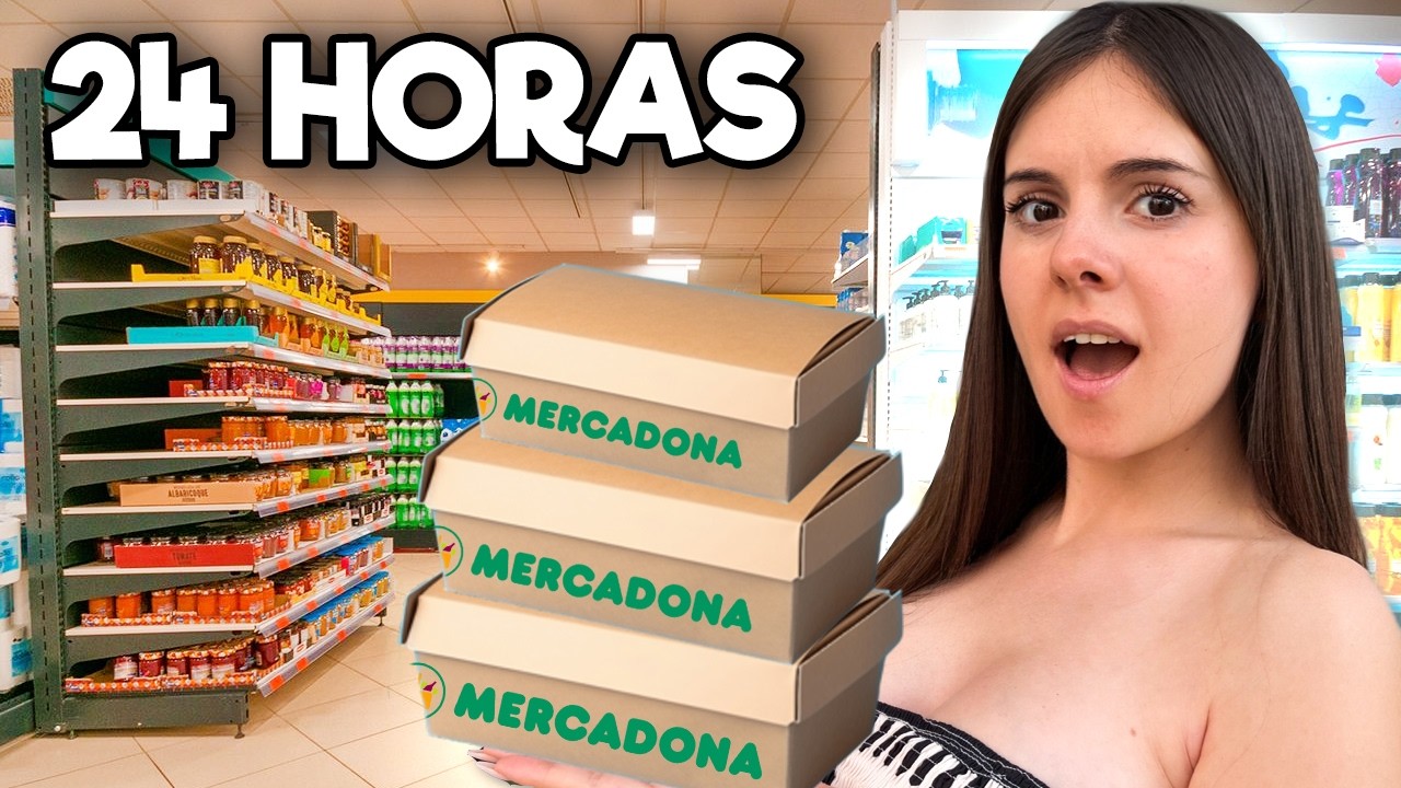 COMIENDO TODA LA COMIDA PREPARADA DE MERCADONA por 24 HORAS 😱🥘
