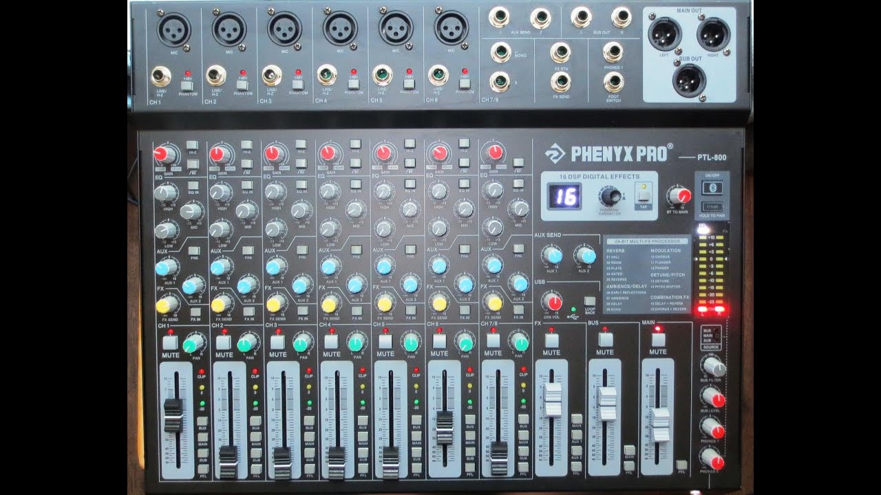 Product Review & Demo - Phenyx Pro PTL-800 Audio Mixer
