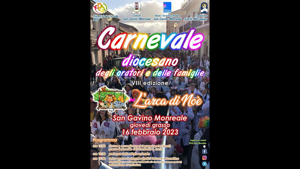 8° Carnevale Diocesano 2023 San Gavino Monreale