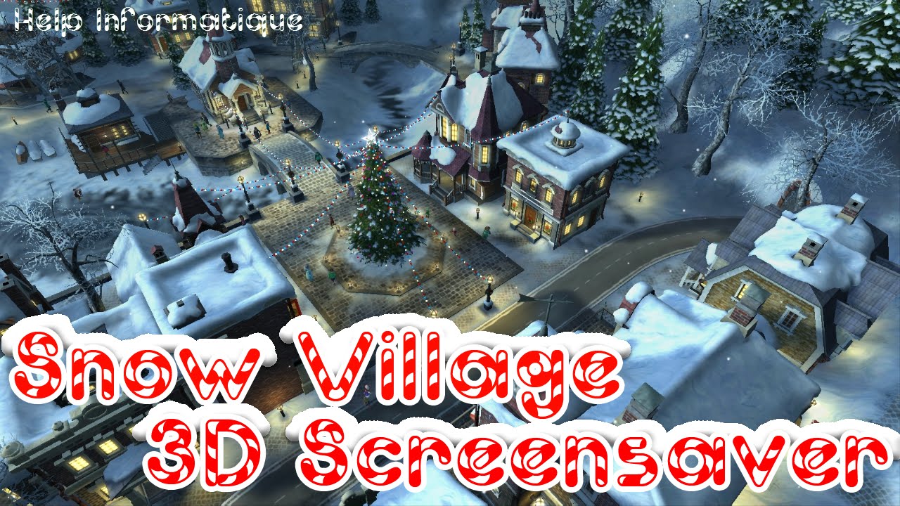 HD | Snow Village 3D Screensaver
