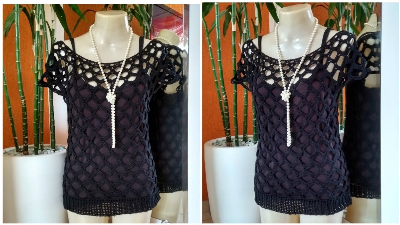 Blusa Fácil De Crochê Sem Costura/ Tutorial Passo a Passo