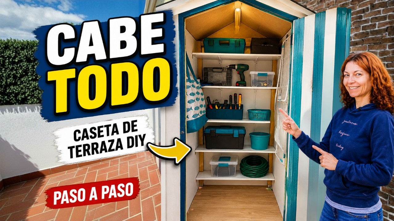 Aprende a Construir 🛠 una CASETA de MADERA para tu TERRAZA  [📐INCLUYE MEDIDAS]