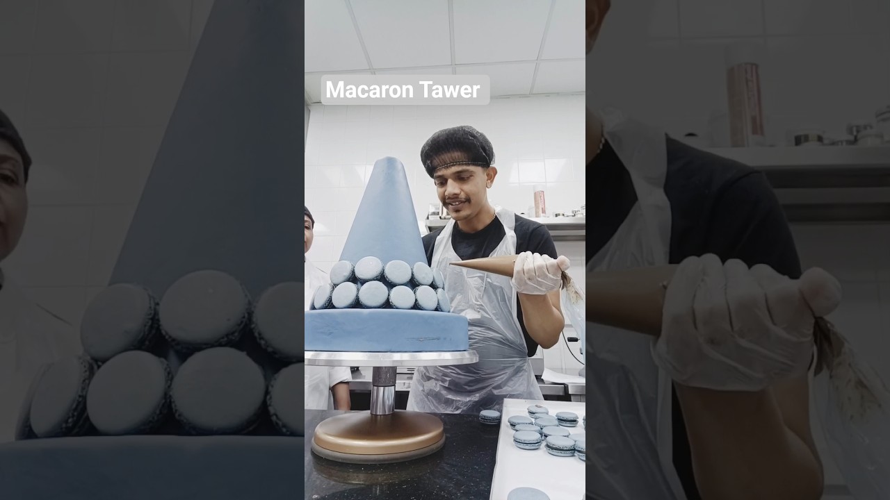 HOW TO MAKE MACARON TAWER 🥞 bakery pastry cake 