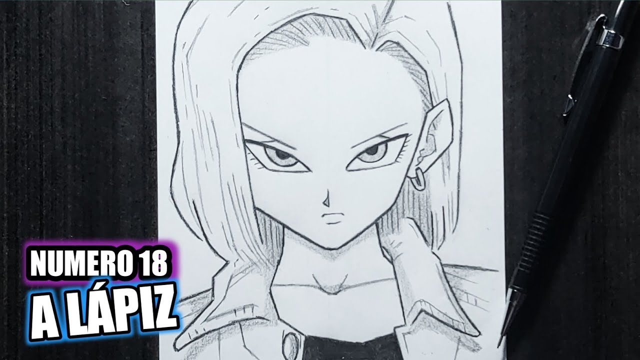 cómo dibujar a numero 18 de (DGZ) PASO A PASO FACIL A LAPIZ | how to draw number 18 | anime