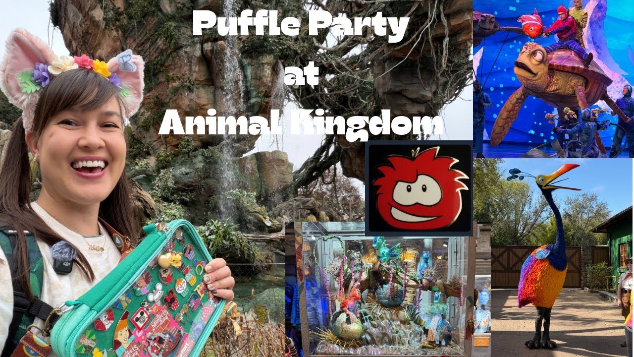 Puffle Pin Trading at Disney’s Animal Kingdom | Finding Nemo musical 