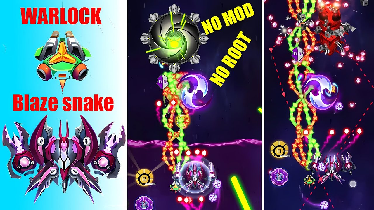 Space shooter: galaxy attack unlock Warlock + DNA fire rate hack (game guardian) iOS & Android 2026