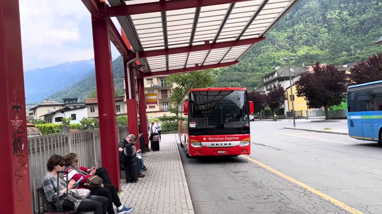 BERNINA BUS, TIRANO TO LUGANO… SWITZERLAND MAY 2023