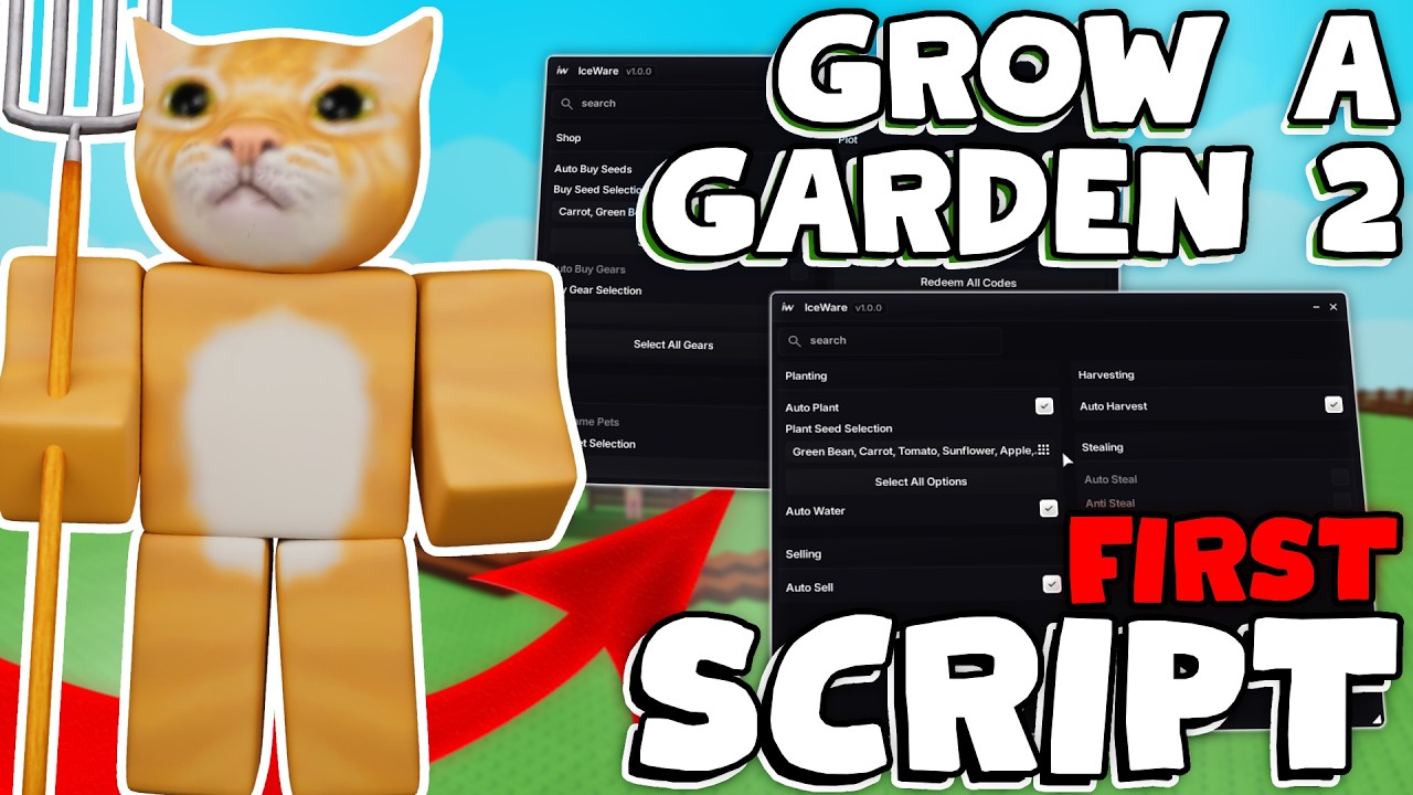 FIRST Grow a Garden 2 SCRIPT with AUTO Plant, AUTO Sell, INF Cash, ALL Pets & Much More!