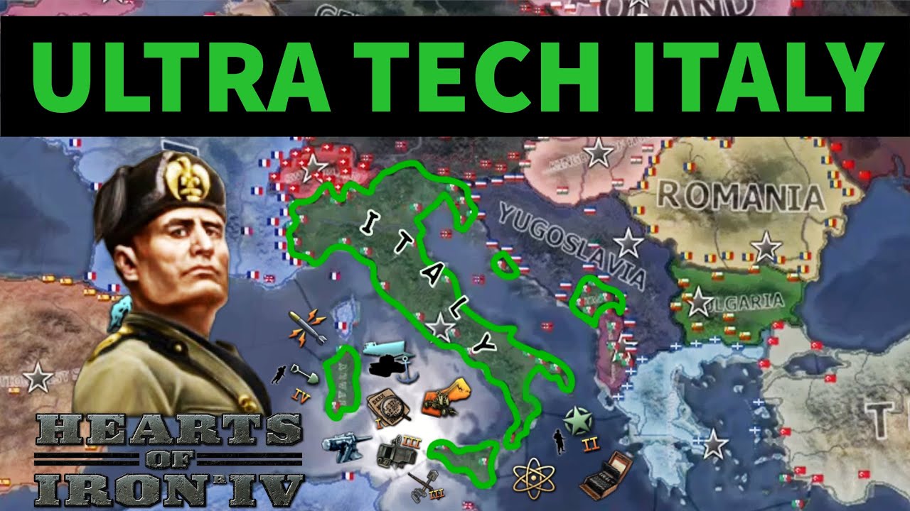 HOI4 Timelapse: World War 2 But Italy Starts the Game with Everything Researched