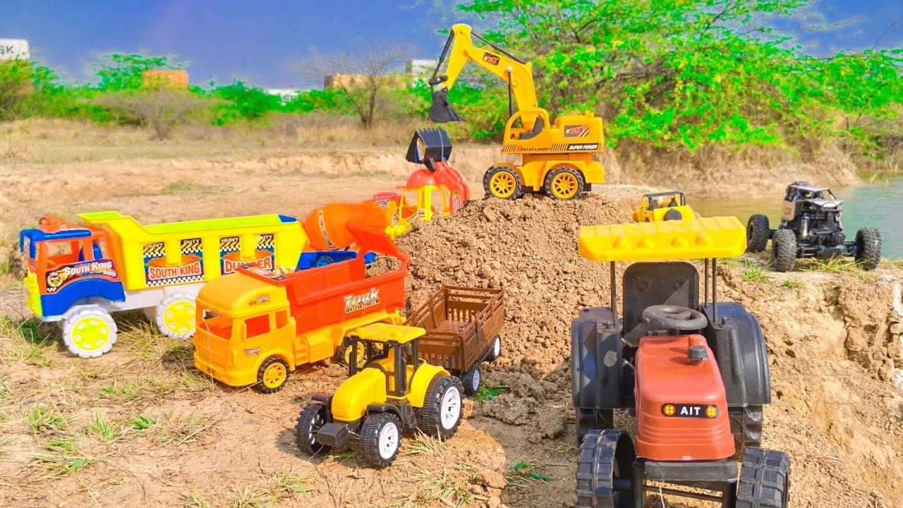 JCB 5CX Loading || Monster Car Dumper Truck Swaraj Tractor Pickup | Jcb Ki Khudai || cartoons