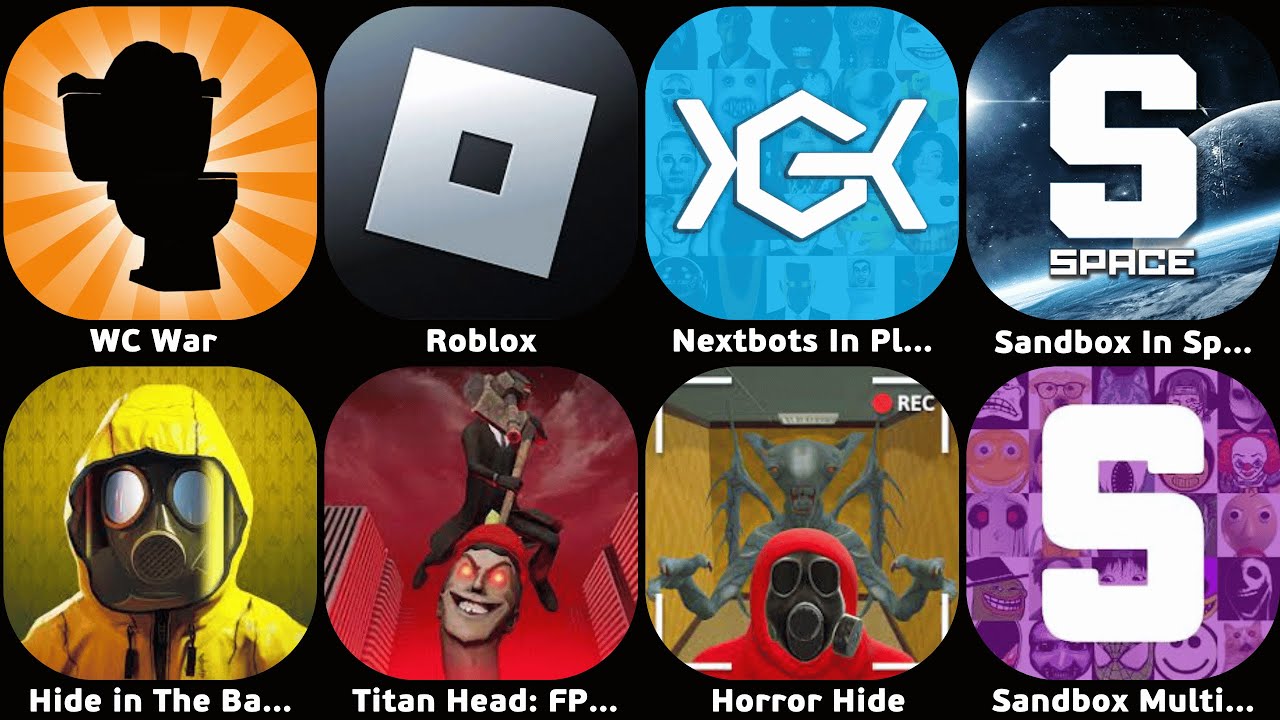 WC War,Roblox,Nextbots In Playground Mod,Hide And Seek Horror Escape,Titan Head FPS Shooting