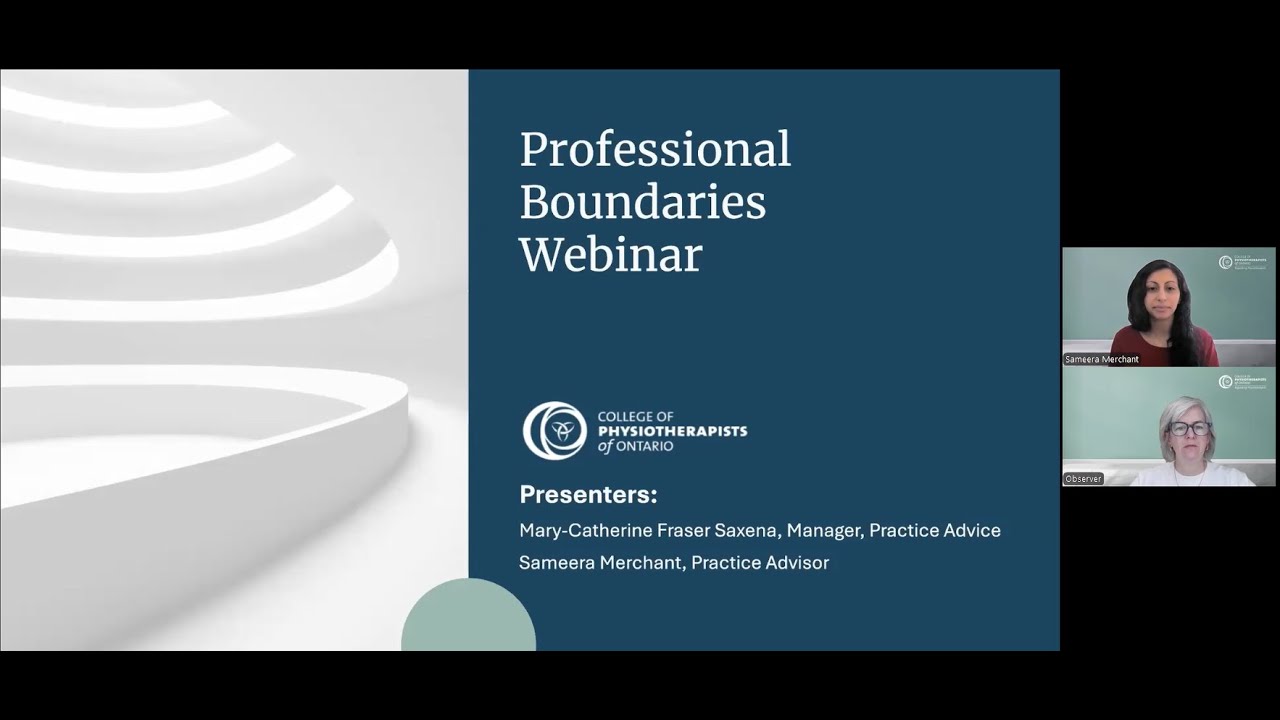 Professional Boundaries Webinar