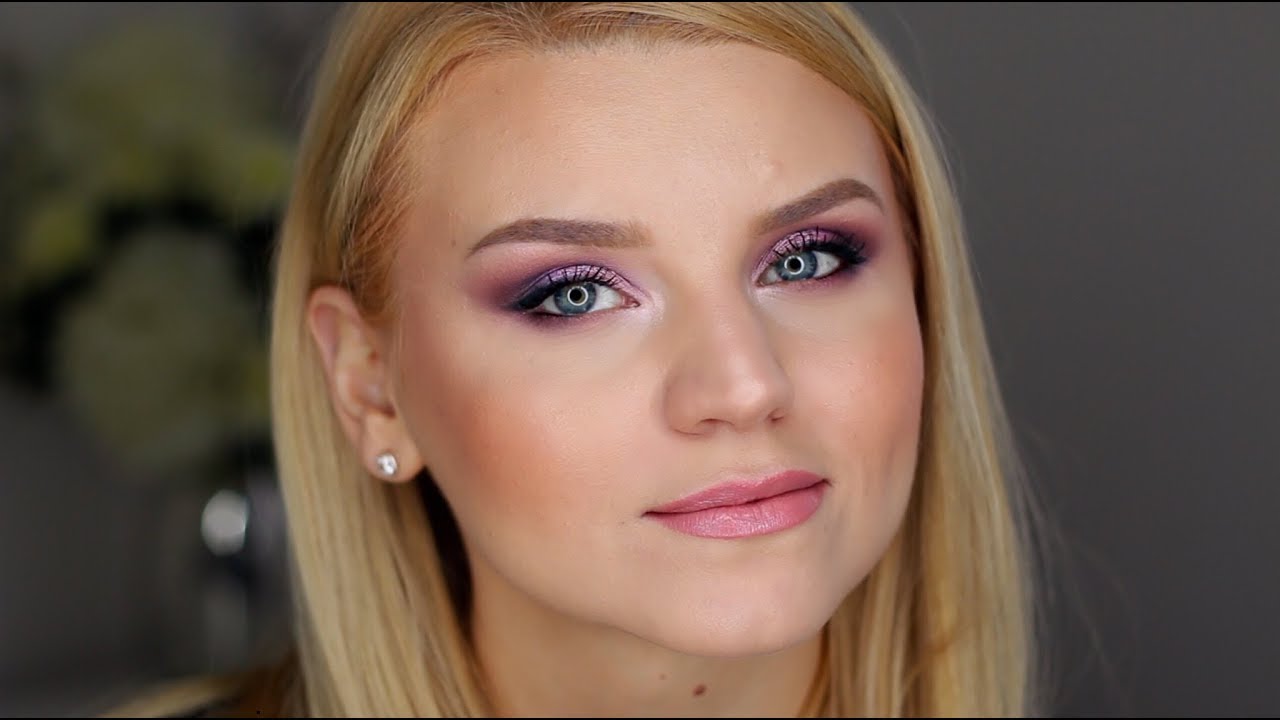 Machiaj Smokey in nuante de Mov - Tutorial machiaj