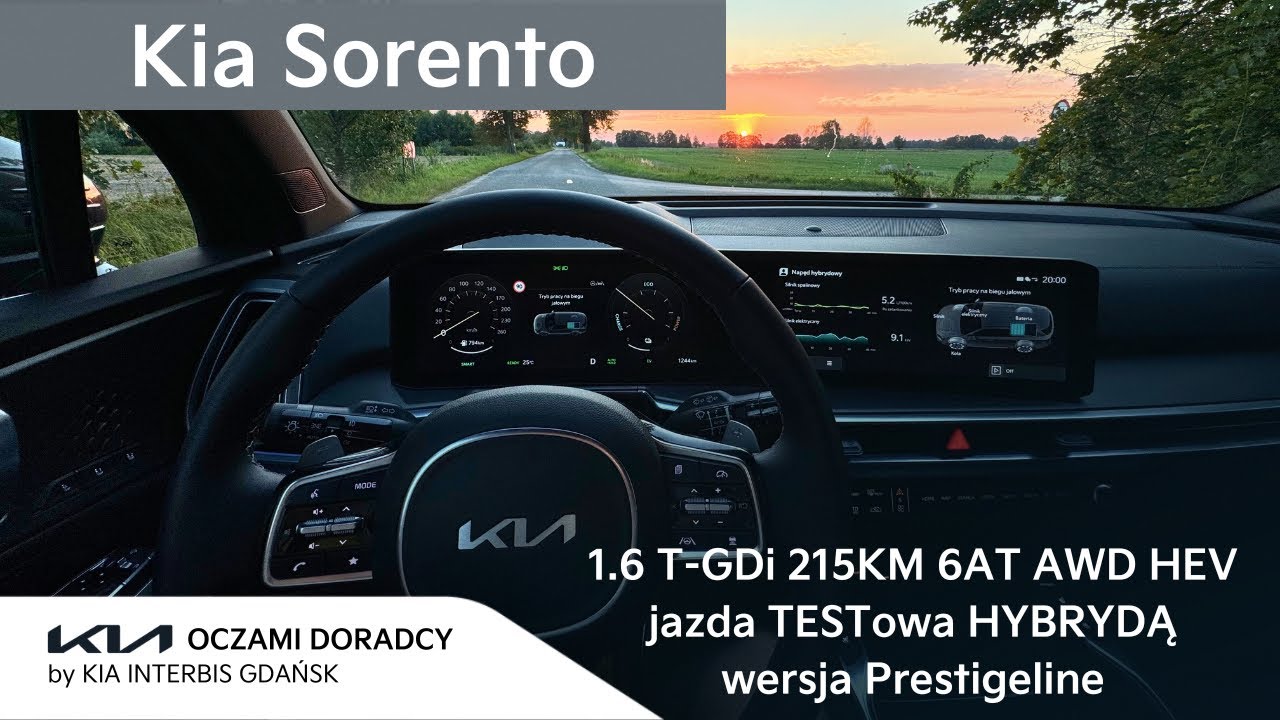 Nowa Kia Sorento [1.6 T-GDI 215KM 6AT AWD HEV]  jazda TESTowa HYBRYDĄ w wersji Prestigeline