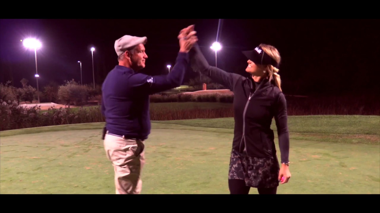 Carly Booth takes on Geoff Swain at night golf Part 1